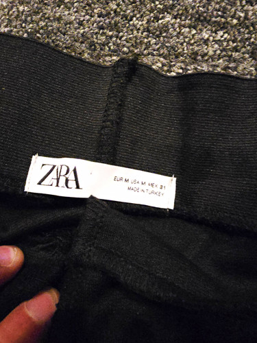 Zara black drawstring jogger - drawstring,