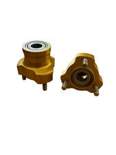 Kart Front Hubs 2 x Short 50mm Inc 17mm Bearing GOLD New Kart Parts UK