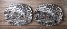 Vintage Myott Royal Mail Staffordshire Plates Set Of Two