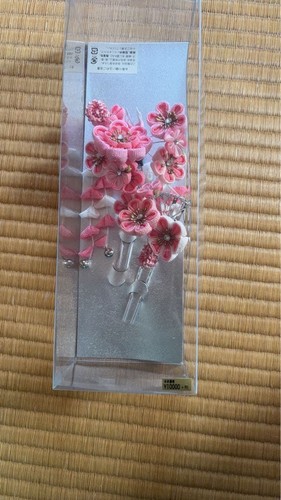Pink fabric hair - ornament, for