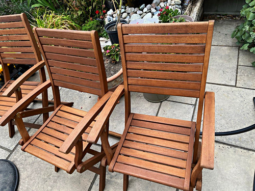 Brown wooden slatted garden - brown,