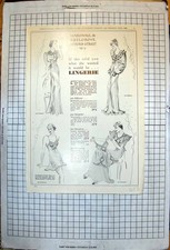 Old Print Marshall Snelgrove Advertisement Lingerie Long Short Silk 1936 20th