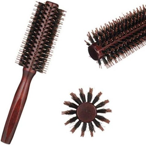Boar bristle round hair brush - bristle,