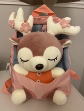 Kids  Backpack With Detachable Reindeer Doll | Kids  Xmas Gift Bag