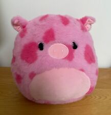 Kellytoy Squishmallows Fuzz-A-Mallows Gwendle Fuzzy Pink Pig 12 in Soft Toy