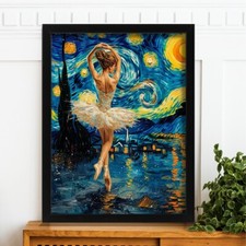 Starry Night Ballerina Wall