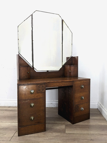 Dressing table art deco oak - dressing,