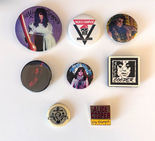 Vintage alice cooper pin - pin, badge