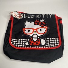 Hello Kitty Courier Bag Satchel School Sanrio Black Red Official