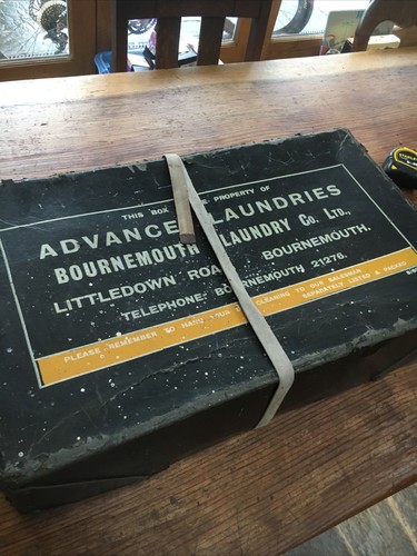 Vintage fibreboard laundry box - fibreboard,