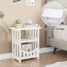 White Small Bedside Table
