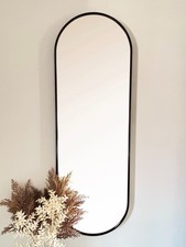 Black Tall Oval Metal Modern