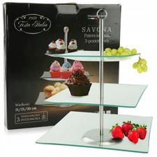3-tier Glass Cake Stand Fruit