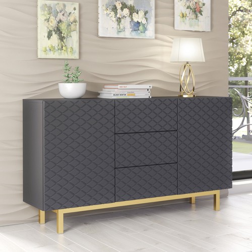Sideboard 140cm carved - sideboard, –