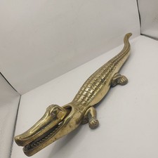 BRASS VINTAGE HEAVY CROCODILE
