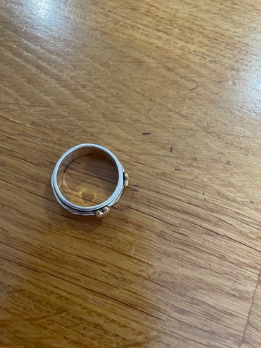 Silver spinning ring with rose - ring,