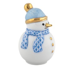 HEREND, MINI SNOWMAN, BLUE