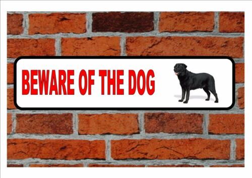Metal beware the dog sign - of,