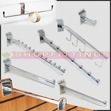 SLAT WALL SLATWALL FITTINGS PRONGS ARMS HOOKS RETAIL DISPLAY SHOP FITTINGS