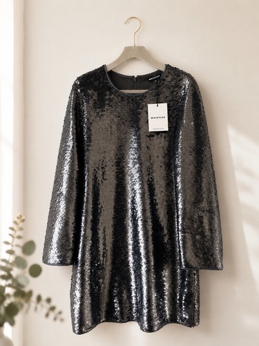 Bnwt whistles pewter - pewter, sequin