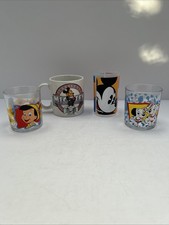 Genuine Walt Disney Bundle Of Glassware Mickey Mouse Glasses Mugs Cups Job Lot