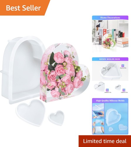 Elegant heart resin mold - resin,