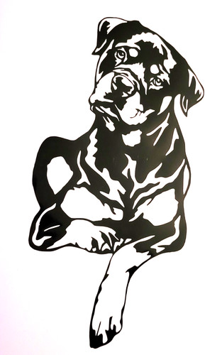 Rottweiler dog decal - 1x, vinyl