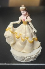  DISNEY plastic 2002 PRINCESS MINI FIGURE BELLE CAKE TOP 4.5 cm TALL  RETIRED