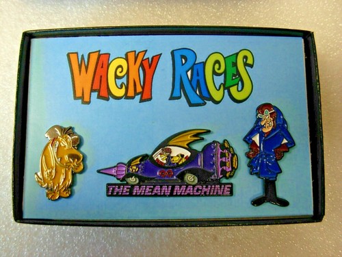 Wacky races pin badge box - wacky,