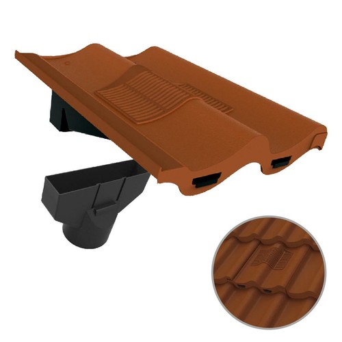 Terracotta double pantile - pantile, roof