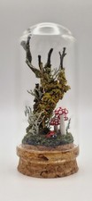 Magical Fantasy Mushroom Terrarium Decoration, Moss, Nature, Lichen w Ladybird