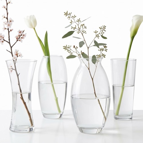 Clear glass flower - glass, tall