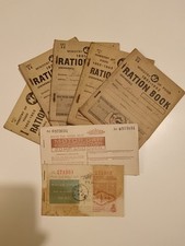 1950s Post-War Ration Books  inc. Motor Car and Motor Cycle Motor Fuel Rations