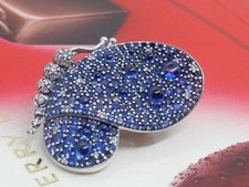 Pandora Silver Blue Pave' Butterfly" Brooch/Pendant 697996NCB