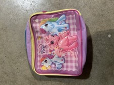 My Little Pony Vintage Lunch Bag Imported Goods Used Plaid Pink Background