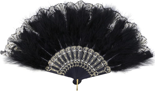 Embroidered flower marabou - flower,