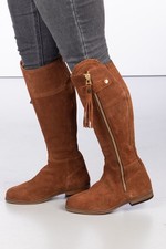Ladies Wide Fit Tall Suede