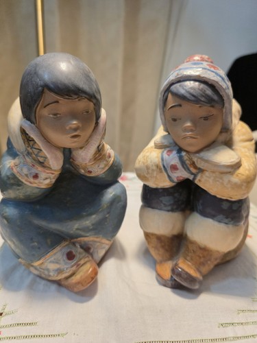Lladro pensive inuit eskimo - inuit,