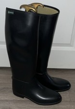 Aigle France Wellies Wellington Riding Boots Black Size UK 6 Glamping VGC (D)