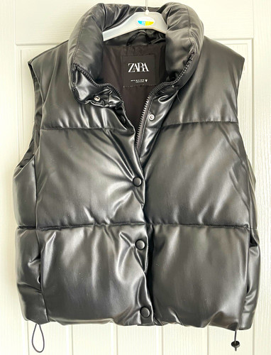 Zara black faux leather - faux,
