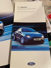 Ford Puma Sales Brochure 2001