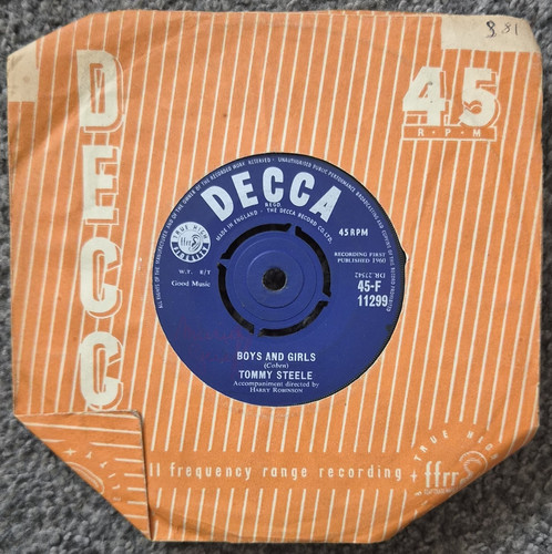 Decca tommy steele boys and - decca,