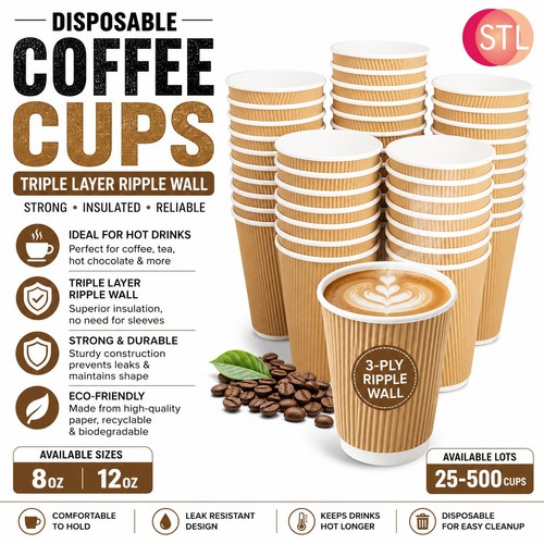 8oz 12oz disposable coffee - 12oz,