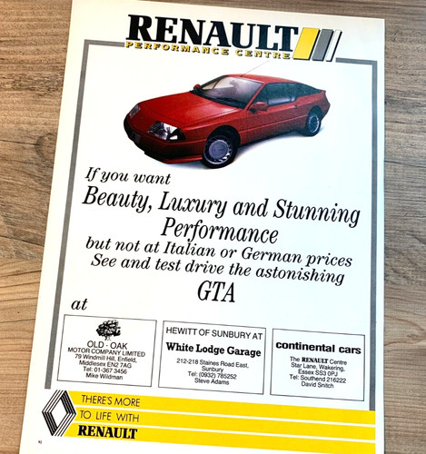 Renault alpine gta - renault,