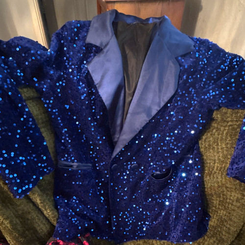 Aveloria blue sequin satin - blue,