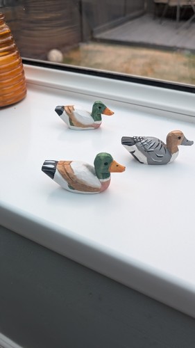 Wooden ducks trio - wooden,