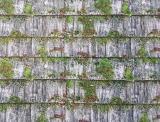 Mossy wooden shingles roofing sheet dolls house 1:48th scale miniature