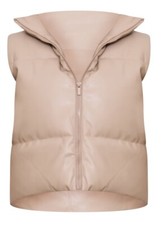 PLT Truffle Faux Leather Drop Hem Gilet Size XL New🎃
