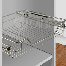 2 x 600MM PULL OUT WIRE BASKET KITCHEN LARDER BASE UNIT CUPBOARD DRAWER
