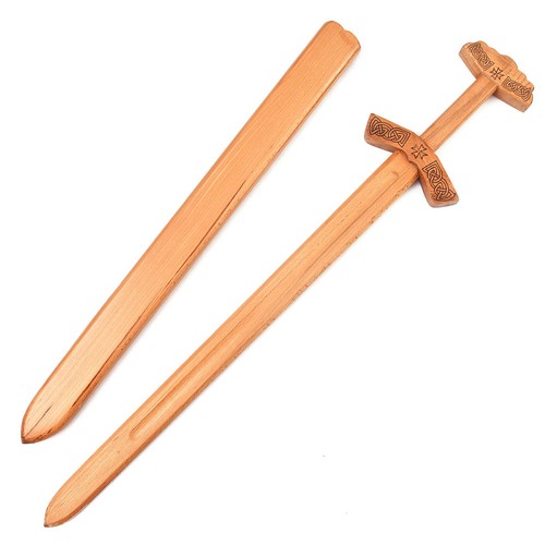 Viking wooden sword - wooden, w/